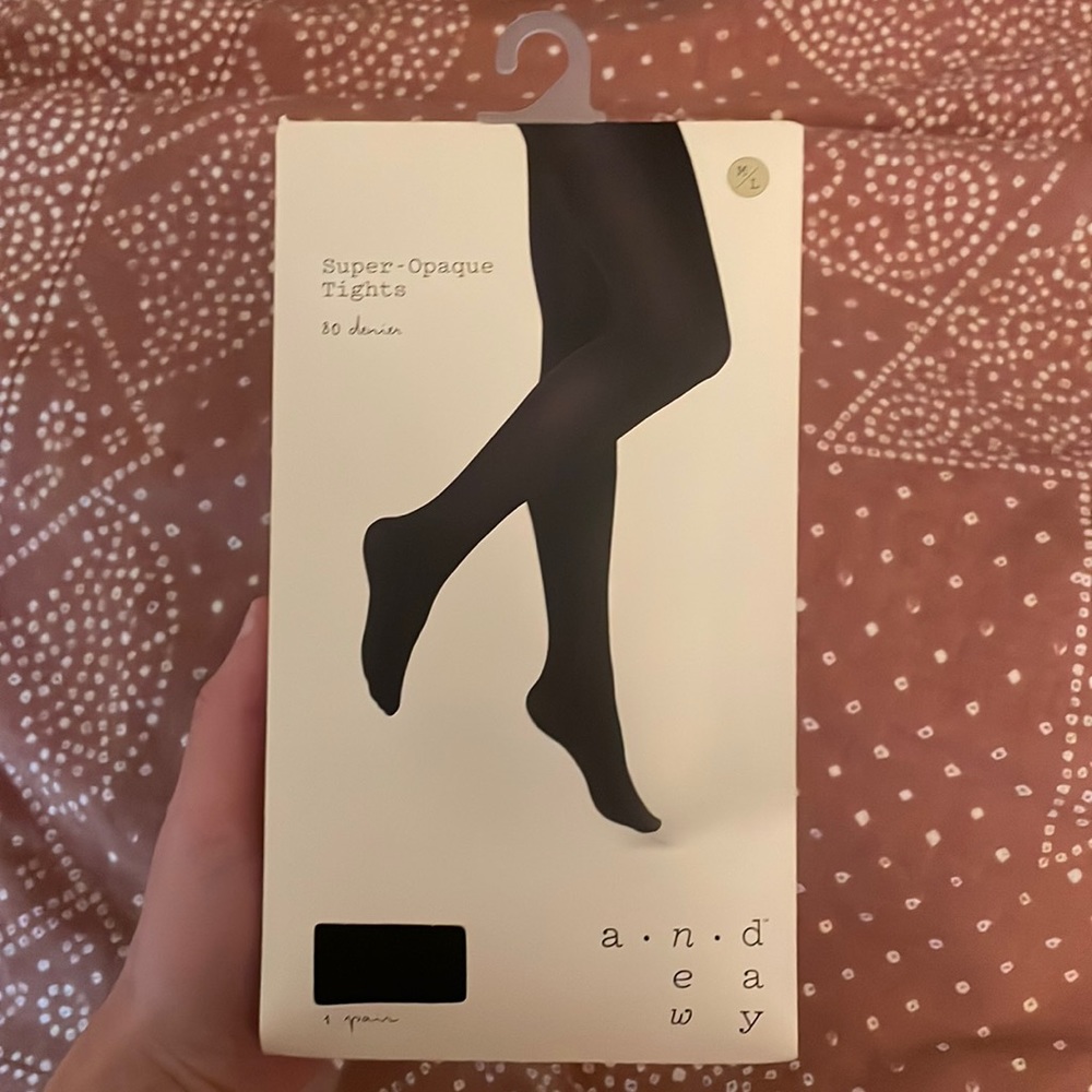 Black opaque tights